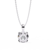 Round Solitaire Double Claw Prong Pendant