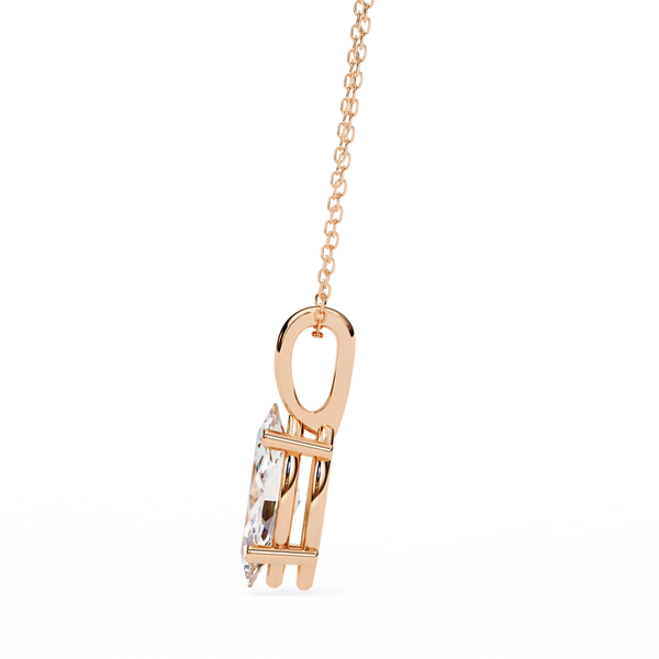 Graceful Marquise Diamond Solitaire Pendant