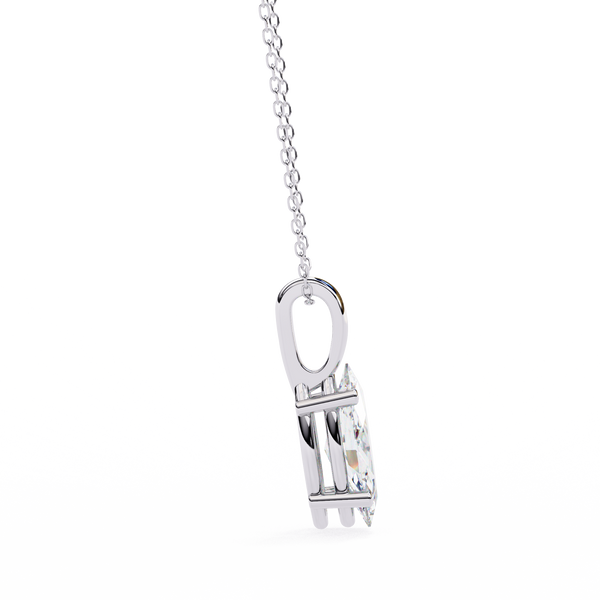 Graceful Marquise Diamond Solitaire Pendant