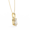 Graceful Marquise Diamond Solitaire Pendant