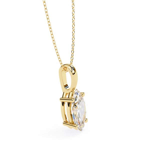 Graceful Marquise Diamond Solitaire Pendant