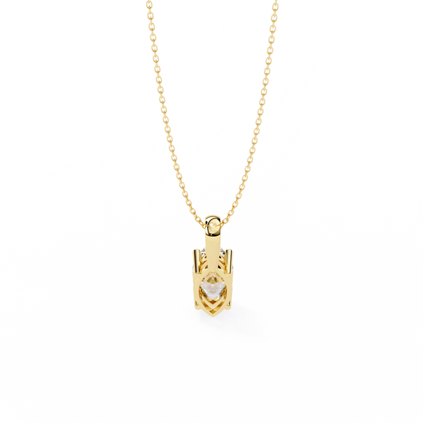 Graceful Marquise Diamond Solitaire Pendant