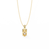 Gold Marquise Diamond Solitaire Pendant