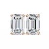 Emerald Cut Diamond Stud Earrings
