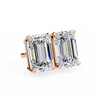 Emerald Cut Diamond Stud Earrings