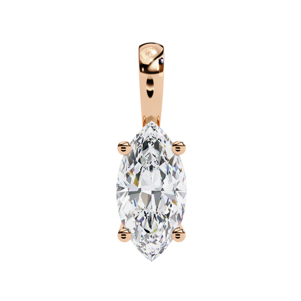 Graceful Marquise Diamond Solitaire Pendant