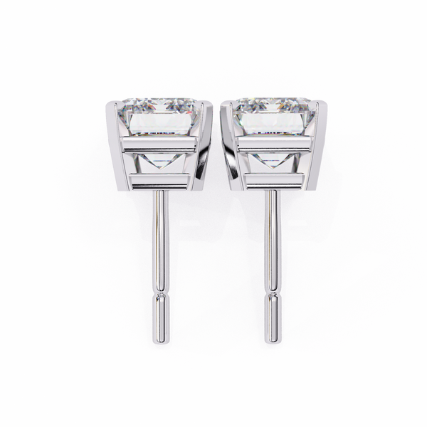 Emerald Cut Diamond Stud Earrings