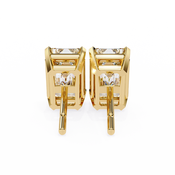 Emerald Cut Diamond Stud Earrings