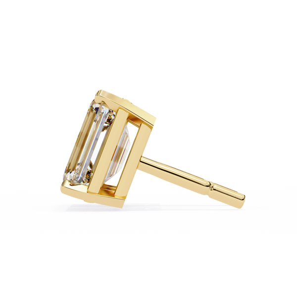 Emerald Cut Diamond Stud Earrings