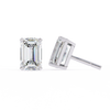 Emerald Cut Diamond Stud Earrings