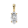 Gold Marquise Diamond Solitaire Pendant