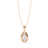 Gold Pear Cut Diamond Solitaire Pendant