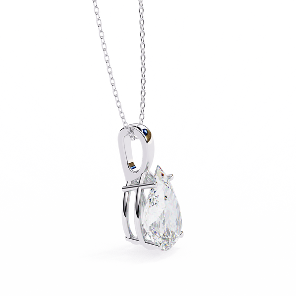 Pear Cut Diamond Solitaire Pendant