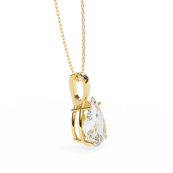 Pear Cut Diamond Solitaire Pendant