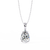 White Gold Pear Cut Solitaire Bail Pendant