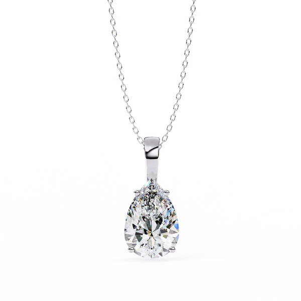 Pear Cut Diamond Solitaire Pendant