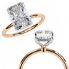Rose Gold Radiant Cut Solitaire Diamond Engagement Ring