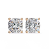 Cushion-Cut Natural Diamond Stud Earrings