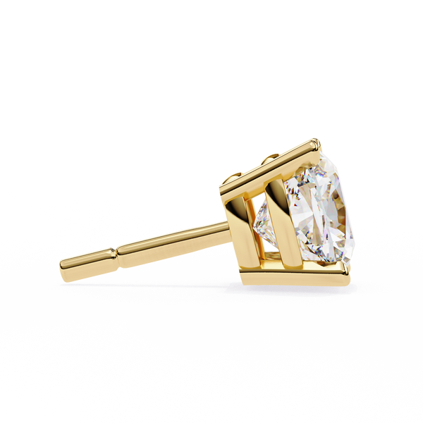 Cushion-Cut Natural Diamond Stud Earrings