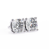 Cushion-Cut Natural Diamond Stud Earrings