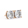 Cushion-Cut Natural Diamond Stud Earrings