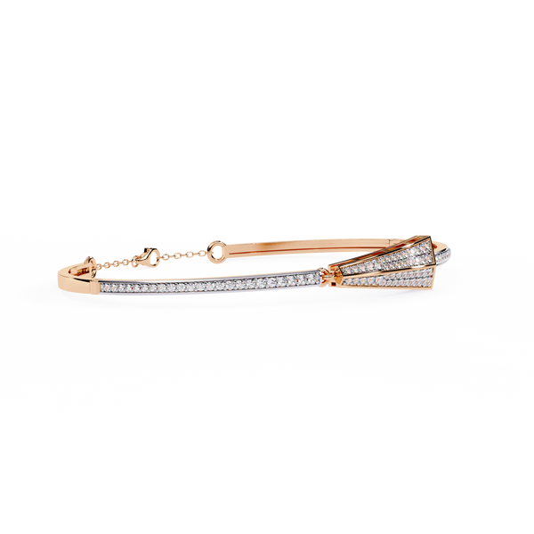Rose Gold Apex Arrow Diamond Bracelet