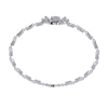 White Gold Princess-Cut Starburst Diamond Bracelet
