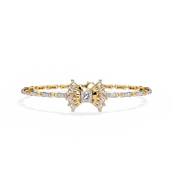 Yellow Gold Stella Princess Star Diamond Bracelet