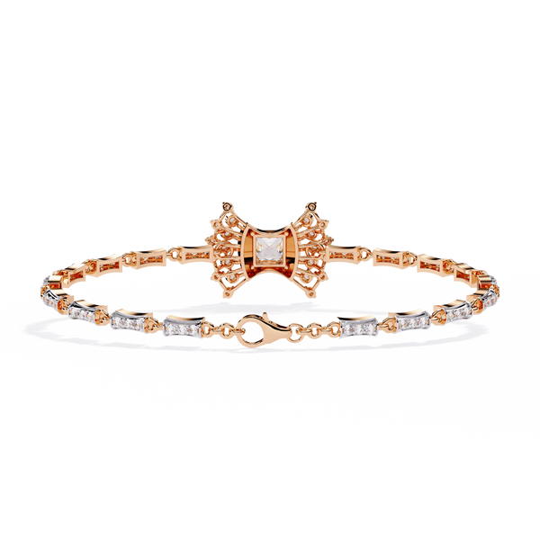 Rose Gold Stella Princess Star Diamond Bracelet