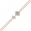 Rose Gold Duo Rhombus Diamond Chain Bracelet