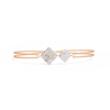 Rose Gold Duo Rhombus Diamond Chain Bracelet