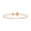 Rose Gold Duo Rhombus Diamond Chain Bracelet