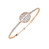 Rose Gold Eclipse Grid Circle Diamond Bracelet