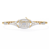 Yellow Gold Regalia Cushion Halo Diamond Bracelet