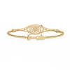 Yellow Gold Regalia Cushion Halo Diamond Bracelet