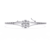 White Gold Clover Halo Diamond Bracelet