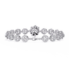 White Gold Halo Medallion Diamond Link Bracelet