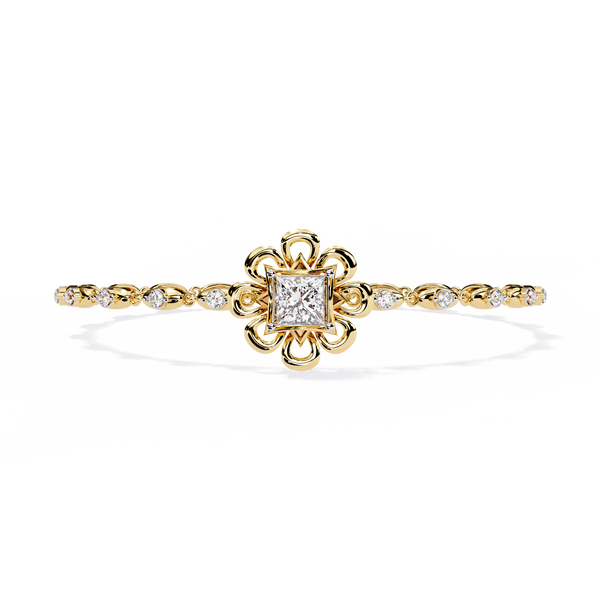 Yellow Gold Baroque Princess Diamond Bracelet
