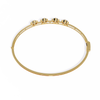 Yellow Gold Trio Solitaire Rail Diamond Bracelet