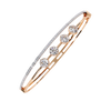 Rose Gold Trio Solitaire Rail Diamond Bracelet
