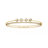 Yellow Gold Trio Solitaire Rail Diamond Bracelet