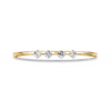 Yellow Gold Trio Solitaire Rail Diamond Bracelet