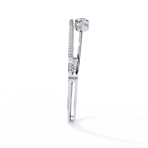 White Gold Floating Solitaire Diamond Bracelet