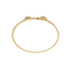 Yellow Gold Twin Shield Bypass Diamond Bracelet