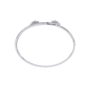 White Gold Twin Shield Bypass Diamond Bracelet