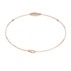 Rose Gold Swirl Wave Diamond Chain Bracelet