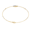 Yellow Gold Pavé Swirl Diamond Chain Bracelet