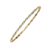 Yellow Gold Rectangular Station Diamond Line Bracelet
