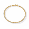 Yellow Gold Classic Prong-Set Diamond Tennis Bracelet