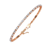 Rose Gold Classic Four-Prong Tennis Diamond Bracelet